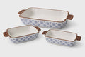 Set 3 pcs Céramique spécial Four Carre