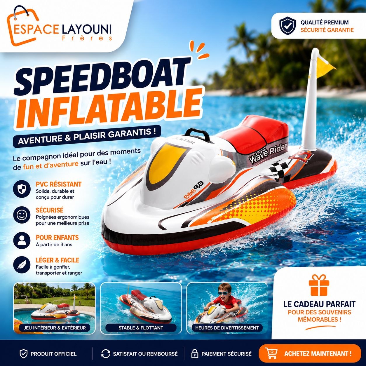 Speedboat Inflatable - Jet Ski Gonflable