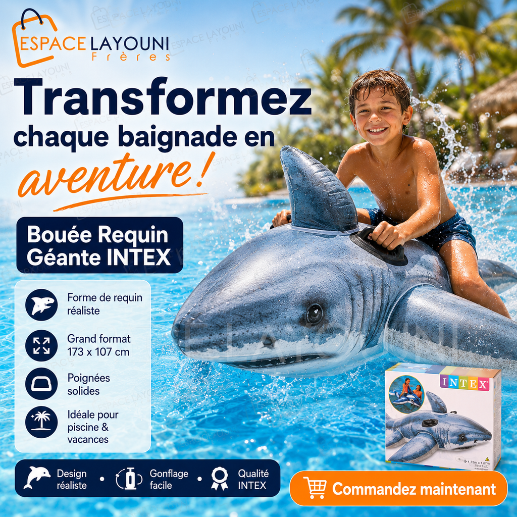 INTEX Wet Set Collection - Requin Géant Gonflable