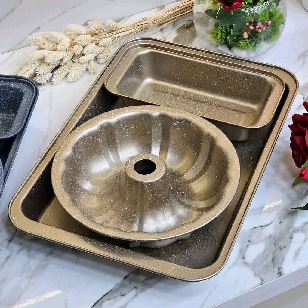 Set de Moules à Gâteau Antiadhésifs – 3 Pièces